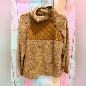 Cozy Tan Sherpa Pullover